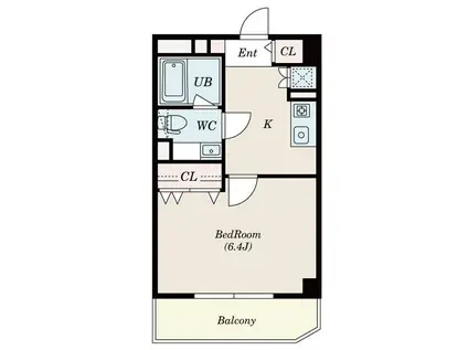 アール押切(1K/8階)の間取り写真