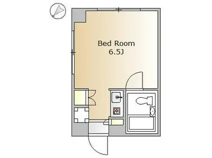 コムデ・ビュー(ワンルーム/3階)の間取り写真