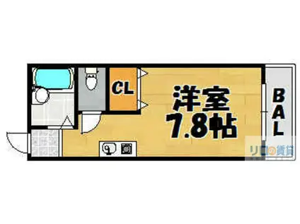 メゾン小花(1K/2階)の間取り写真