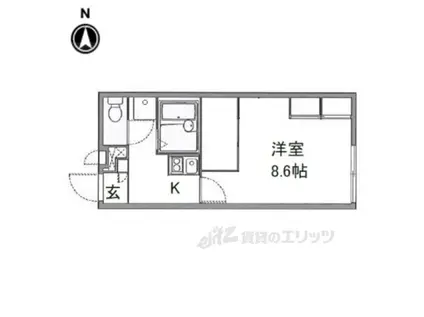 レオパレスルサルカ(1K/2階)の間取り写真