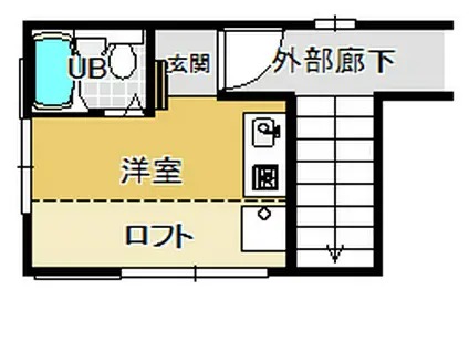 フジハイツ(ワンルーム/2階)の間取り写真