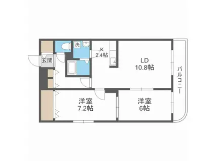 RAPHLESラフレス(2LDK/3階)の間取り写真