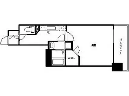 プレサンス栄ライズ(1K/14階)の間取り写真