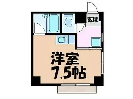 KHグランドール(ワンルーム/1階)の間取り写真