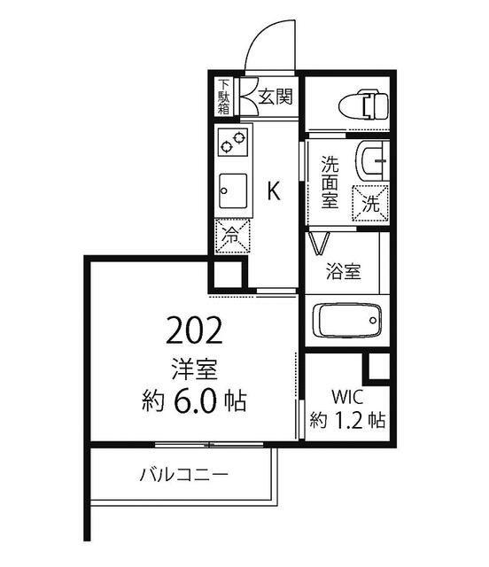 CASA PULITO(1K/2階)の間取り写真