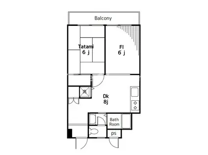アドバンス和光(2DK/2階)の間取り写真