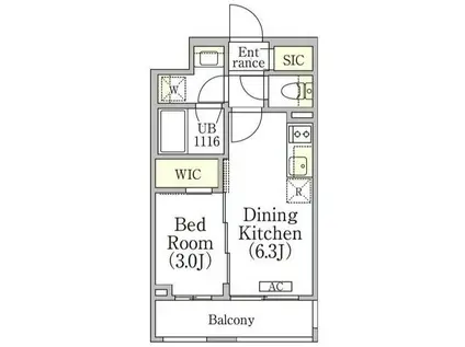 イプセ神楽坂(1DK/2階)の間取り写真