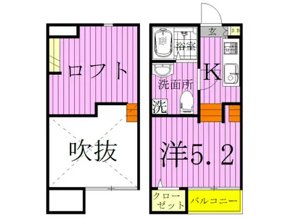 CUORE 双葉町クオーレフタバチョウ(1K/1階)の間取り写真