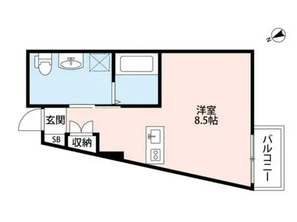 ジュリア須磨浦1(1K/2階)の間取り写真