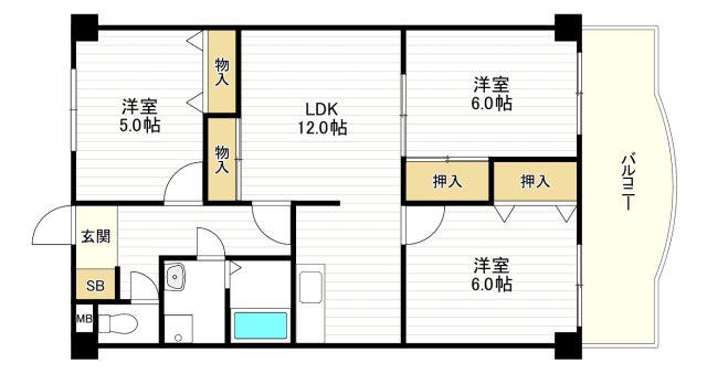 パレーシャル21(3LDK/3階)の間取り写真