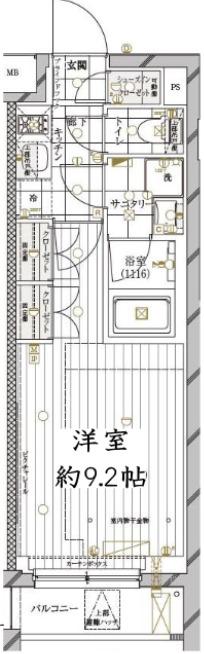 REGALIZ三軒茶屋(1K/3階)の間取り写真