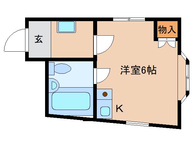 駅前久保ビル(ワンルーム/3階)の間取り写真