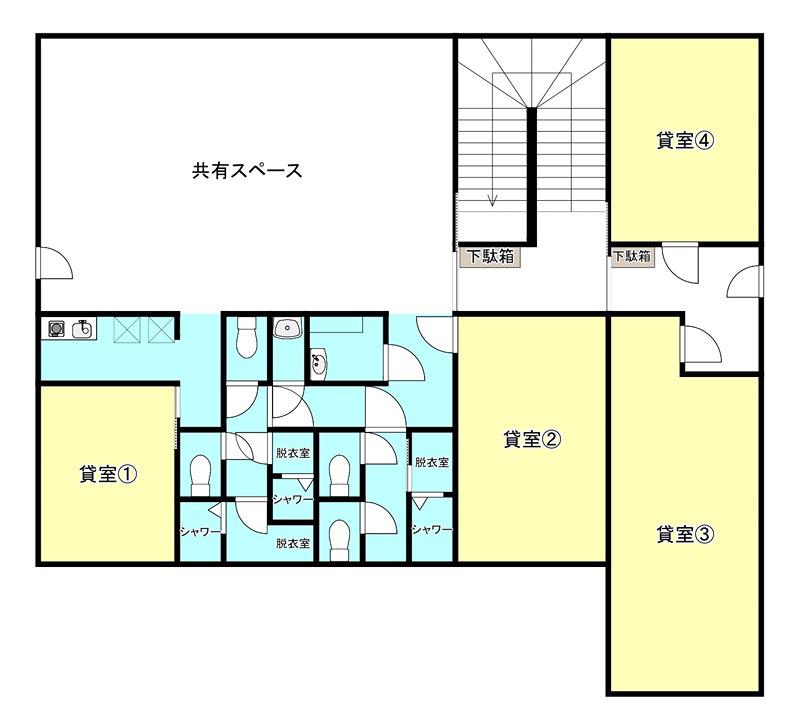 NOMURA BLDG(ワンルーム/2階)の間取り写真