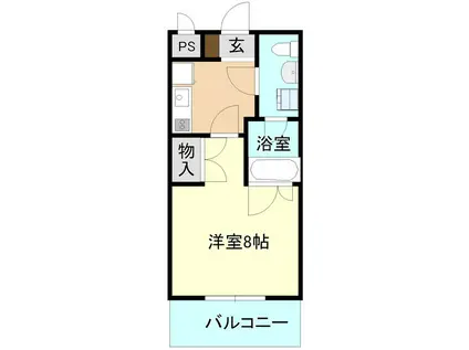 HANA STUDIO APARTMENT(1K/3階)の間取り写真