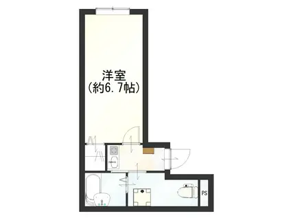 CIEL北千住(1K/3階)の間取り写真