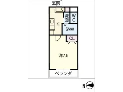 A・CITY柴田本通(1K/5階)の間取り写真