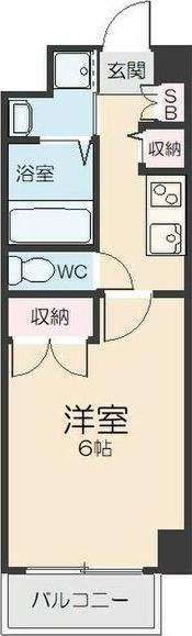 グランイル丹後(1K/4階)の間取り写真