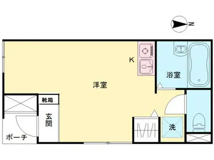 CIELO PLASSE(ワンルーム/1階)の間取り写真