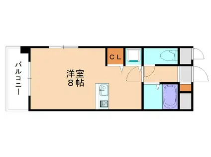 シーシャイン宮司(ワンルーム/1階)の間取り写真