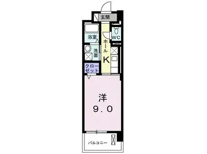 ラ レジーナ グランデ(1K/2階)の間取り写真