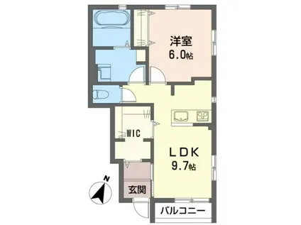 THESAURUM(1LDK/1階)の間取り写真