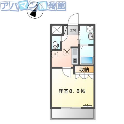 サンガーデン(1K/1階)の間取り写真