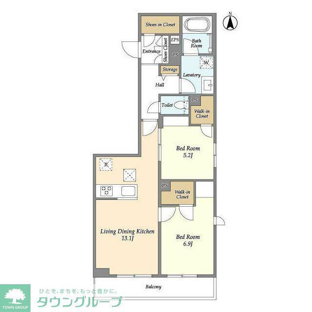 LS RESIDENCE東中野(2LDK/3階)の間取り写真