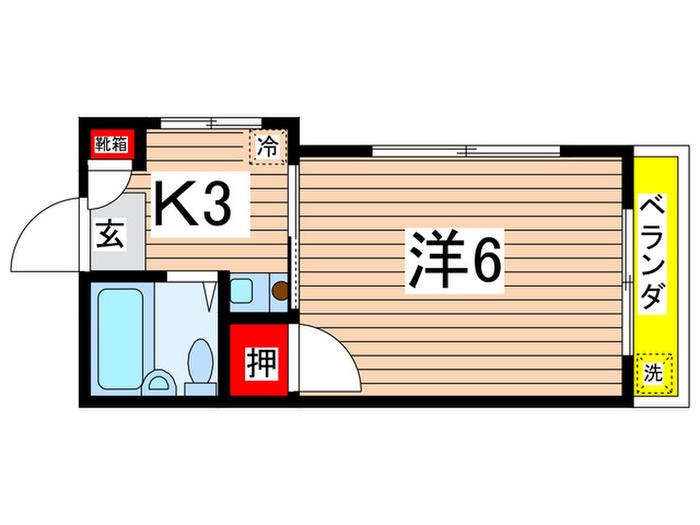 第2杉本ビル(1K/2階)の間取り写真