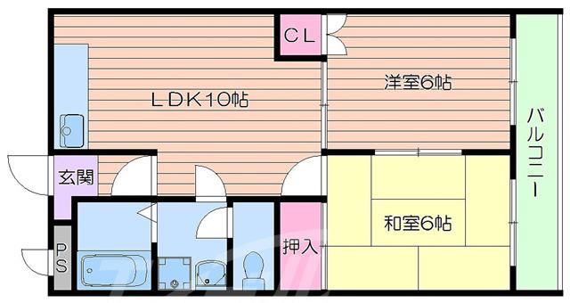 EST-AY(2LDK/3階)の間取り写真