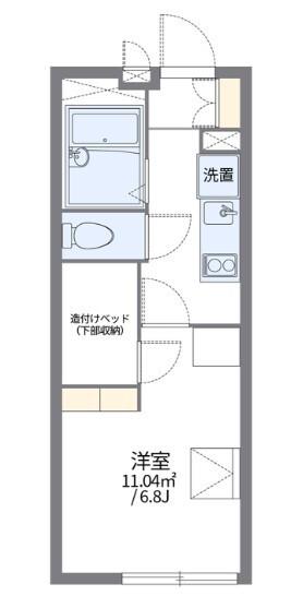 レオパレス新山下(1K/1階)の間取り写真