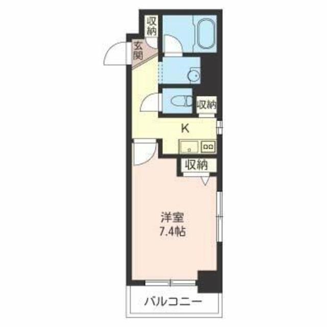 LASANTE品川シーサイドII(1K/2階)の間取り写真