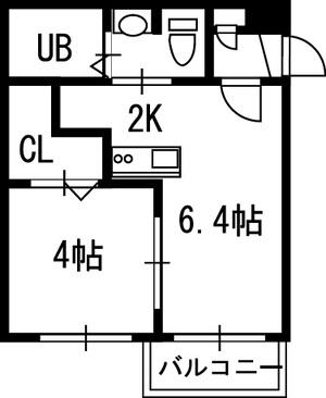 VILLAGE北大通壱番館(1DK/5階)の間取り写真