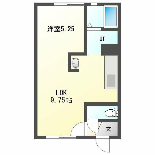 BJ CLUB(2LDK/3階)の間取り写真