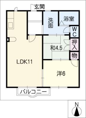 セフィラフルート(2LDK/2階)の間取り写真