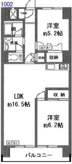 グランメール戸田II(2LDK/10階)の間取り写真