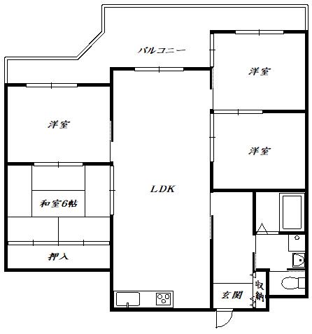 メゾンドゥアテリア(4LDK/2階)の間取り写真