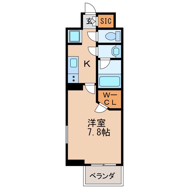 ブランシエスタ泉(1K/15階)の間取り写真
