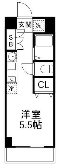 アルシオン幕張本郷(ワンルーム/3階)の間取り写真