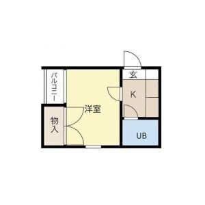 ノースコート志賀本通(1K/1階)の間取り写真