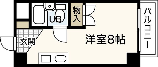 第4ファニー幸(ワンルーム/5階)の間取り写真
