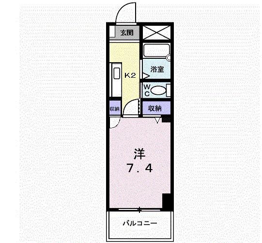 ヴィラアベニュー(1K/1階)の間取り写真