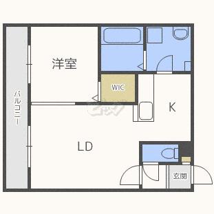 アンジュオール(1LDK/4階)の間取り写真