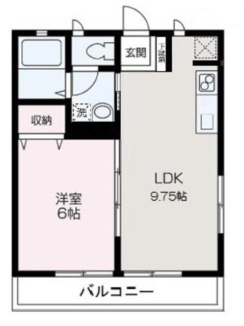 メゾンエトワール(1LDK/2階)の間取り写真