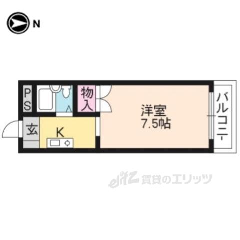 メゾンジョアPART1(1K/2階)の間取り写真