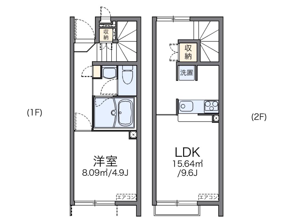 レオネクストコクメイハイツT(1LDK/1階)の間取り写真
