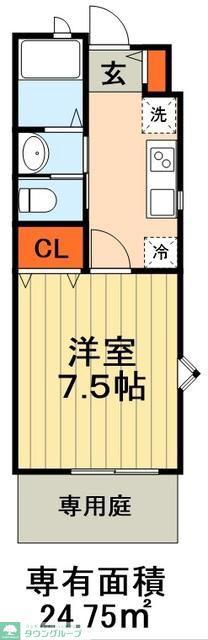AQUE14(1K/2階)の間取り写真