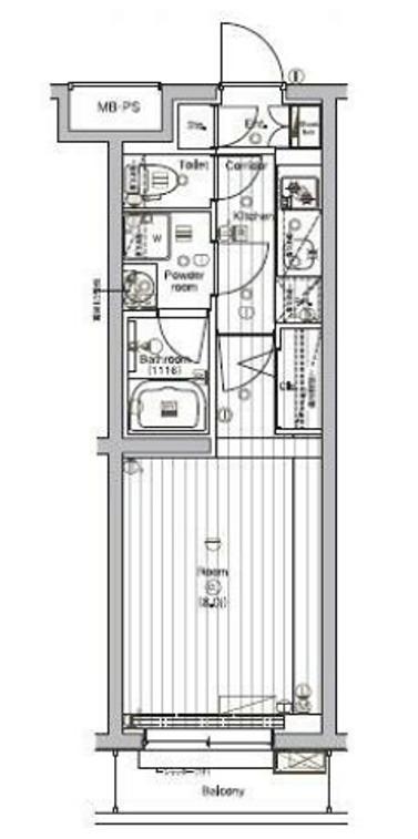 PREMIUM CUBE G 三軒茶屋(1K/3階)の間取り写真