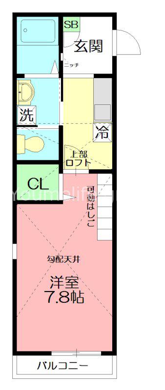 ARUKA015(1K/2階)の間取り写真