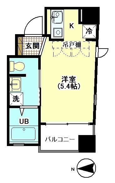 プランドールSA(ワンルーム/2階)の間取り写真
