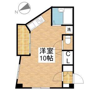 藤田ビル(ワンルーム/3階)の間取り写真